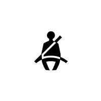 Lampka ostrzegawcza sygnalizująca niezapięcie pasa bezpieczeństwa kierowcy i, zależnie od wersji pojazdu, pasa bezpieczeństwa pasażera z przodu