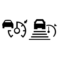 Lampki ostrzegawcze adaptacyjnego regulatora prędkości (w zależności od pojazdu)