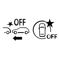 Lampki ostrzegawcze niedostępności lub usterki funkcji aktywnego hamowania awaryjnego (w zależności od pojazdu)