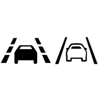 Lampki ostrzegawcze systemu utrzymującego pojazd na pasie ruchu (w zależności od pojazdu)